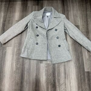 Women’s Soft-Brushed Gray Peacoat